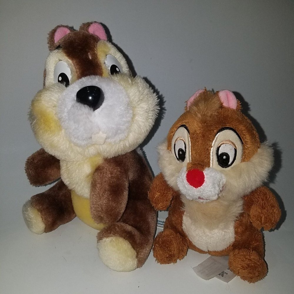Chip N Dale Chipmunk Disney Store Parks Plush Lot Chip 9" Dale 7" Stuffed Animal